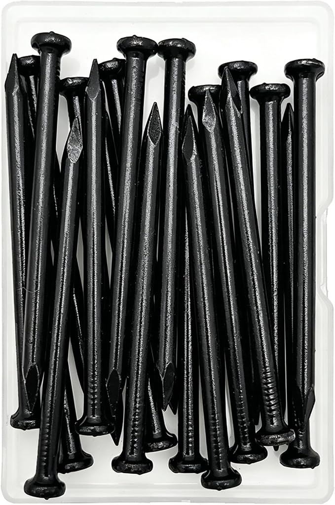 18Pcs 2-3/4 Inch Black Concrete Nails, Hardened Masonry Nails by ELOOGAA