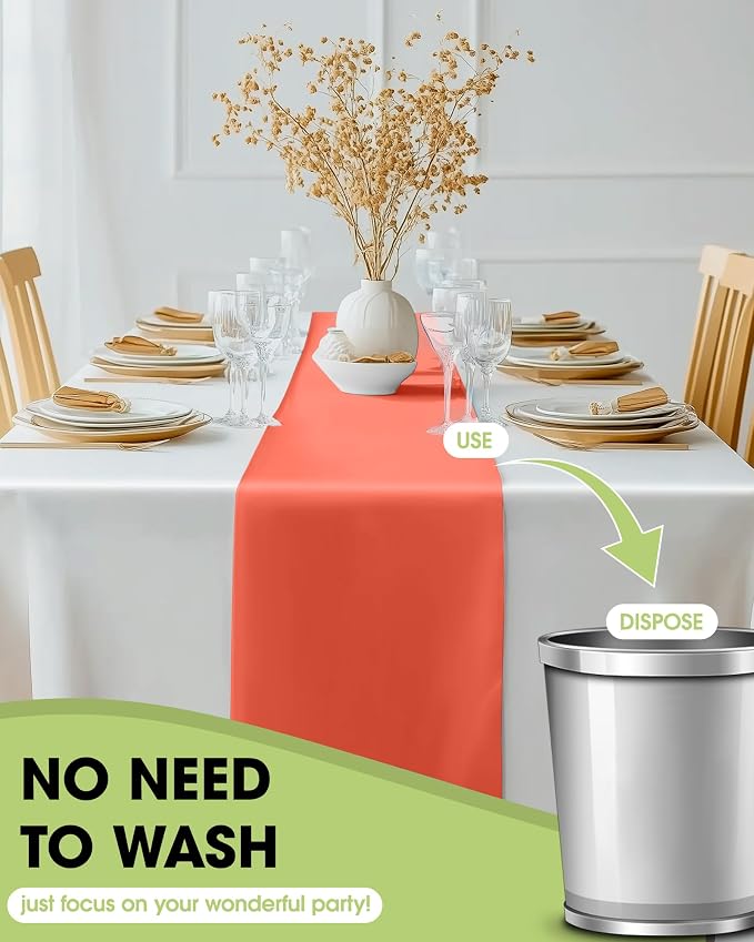 Pureegg Orange Plastic Table Runners - Image 4