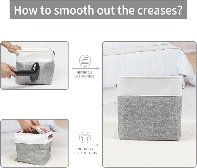 Collapsible Fabric Storage Cubes 11x11 Cube Storage Bins, 4 Pack Closet Baskets - Image 8