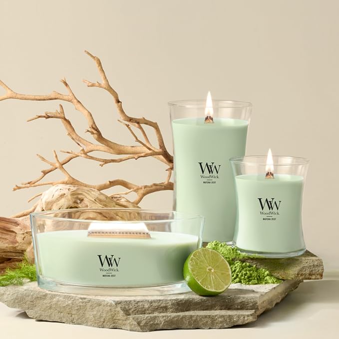 Woodwick Matcha Zest Large Hourglass Candle - Image 8