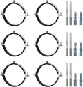 6 Pcs 4.9-5.1 Inch Split Ring Pipe Hanger, 125-130mm Heavy Duty Adjustable Pipe by AKIHISA