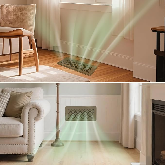 4x8 Vent Covers for Home Floor, Floor Vent Cover, Air Vents, All Steel Heavy - Image 3
