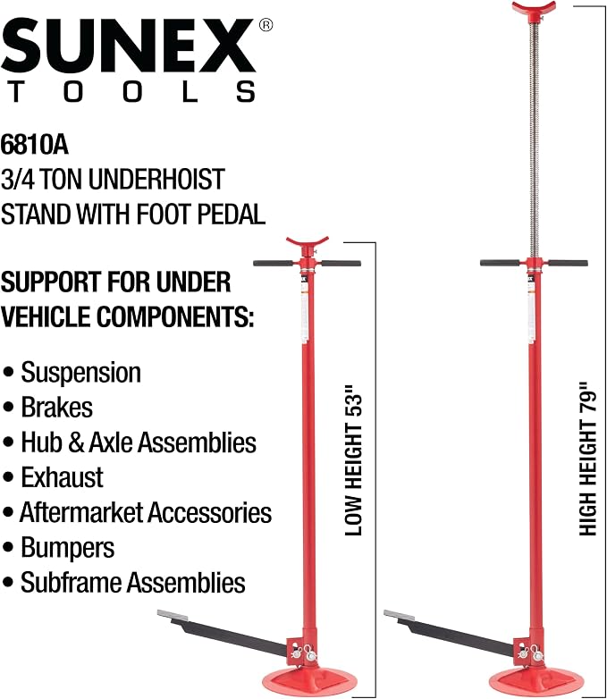 SUNEX TOOLS 6810A, Underhoist Support Stand - Image 3