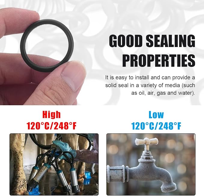 225PCS O-Ring Assortment Kit Set, 18 Sizes Rubber O Rings Sealing Gasket Washer - Image 5