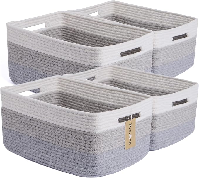 MiniArk Large Storage Baskets for Organizing, Baby Nursery, Toy Bins Box by MiniArkStorageBasketsHome