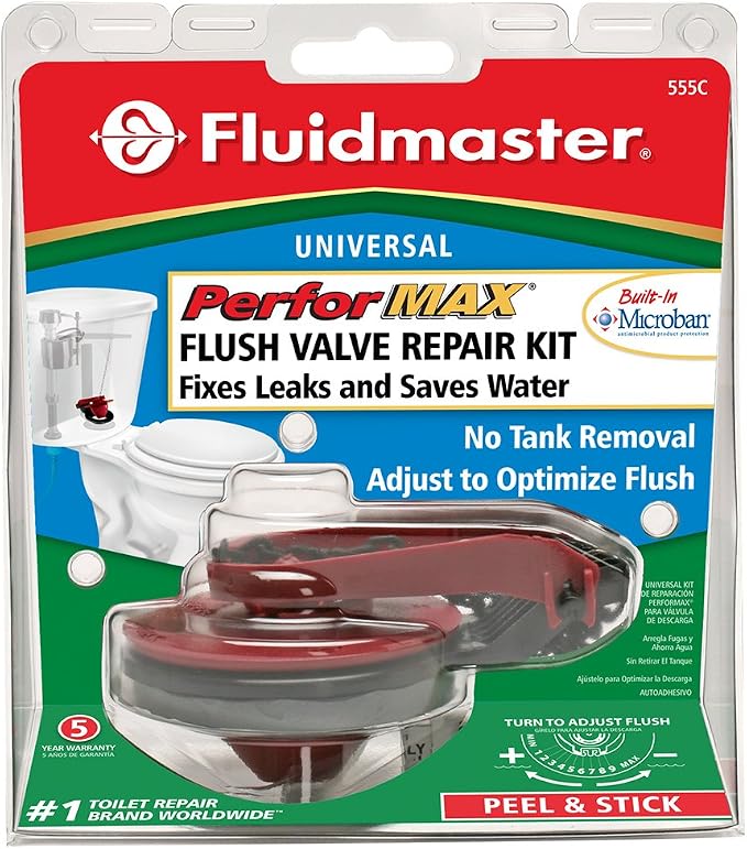 Fluidmaster 555CRP8 Universal PerforMAX 5 Minute Toilet Flush Valve Repair Kit - Image 4