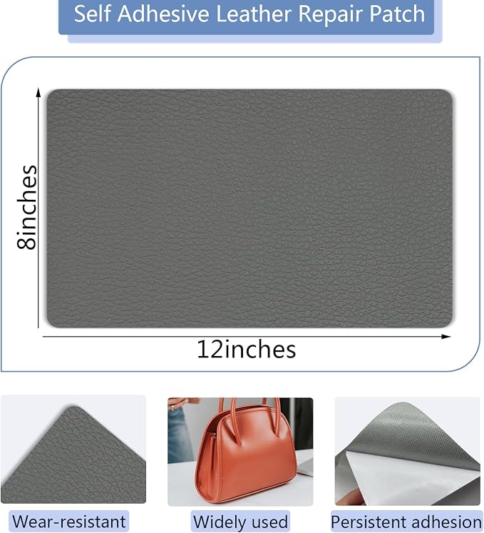 Self Adhesive Leather Repair Patch, 8×12 Inch Sofa Leather Repair Patch - Image 2