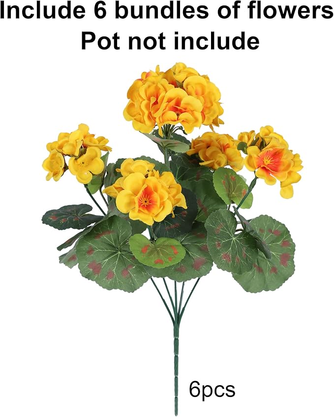 Fake Geraniums Artificial Flowers - Image 5