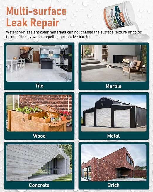 Tkaimy Waterproof Coating, Stop Leak, Indoor and Outdoor Use | - Image 5
