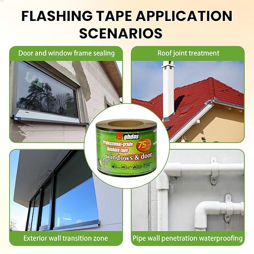 Bghdas 2 Pack Flashing Tape for Windows & Doors, 3.75" x 75' | Industrial - Image 6