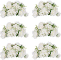 BLOSMON Artificial Flower Balls Wedding Centerpieces 6 Pcs 14.2" Large White by Blosmon