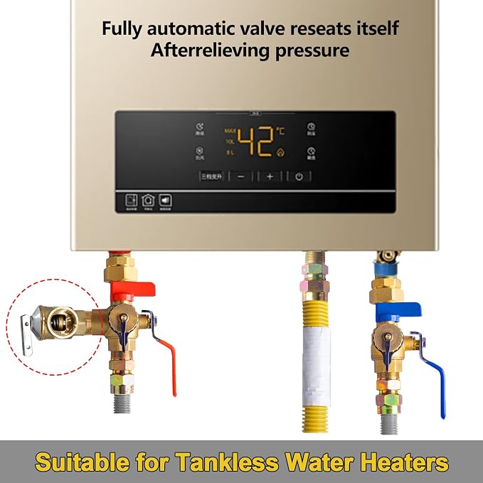 150Psi Temperature and Pressure Relief Valve, 3/4" NPT Threaded, Brass Pressure - Image 5