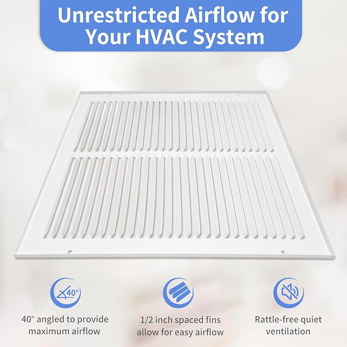 Howeall 30"W x 10"H Steel Return Air Grille, Air Return Vent Cover - Image 4