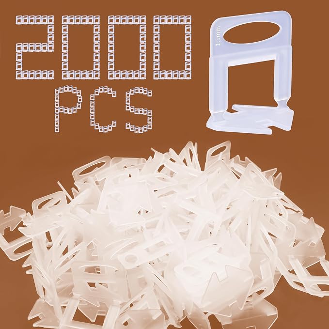 2000 PCS Tile Leveling System Spacers Clips 1/16'' | 2000-Piece Tiles Leveler - Image 2