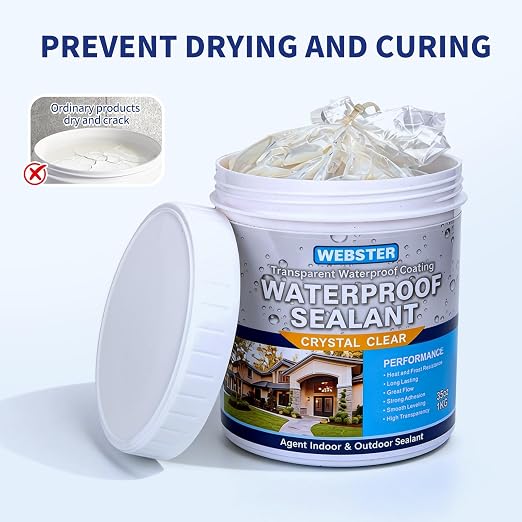 Transparent Waterproof Coating, 35 oz（2.2 lb） Invisible Sealant, Transparent - Image 7
