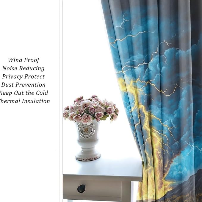 Fantasy Lightning Road Blackout Curtains - Image 6