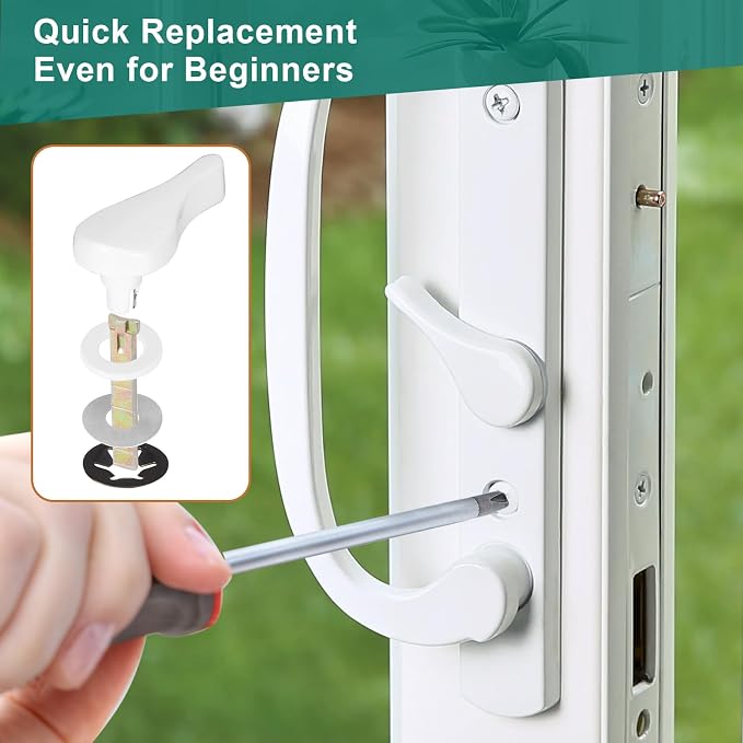 2 Pcs Sliding Patio Door Latch Lever, Jeld Wen Replacement Parts | Thumb Latch - Image 3