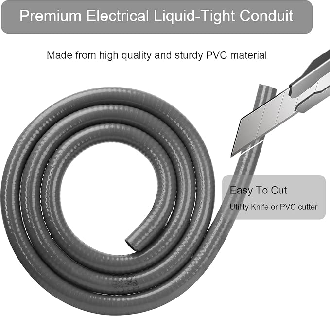 Electrical Conduit Kit 3/4" 4ft, AC Whip Kit, Liquid-Tight PVC Conduit | - Image 6