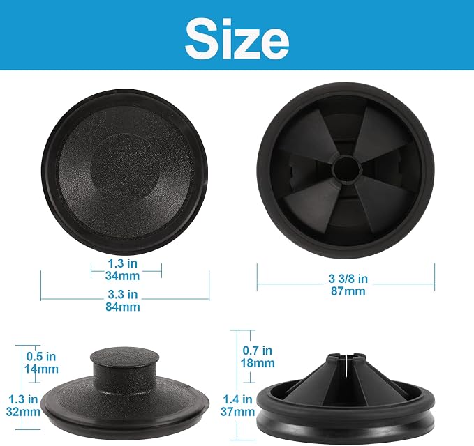 Garbage Disposal 3 3/8" Splash Guard Rubber Sink Baffle Replacement Insert - Image 6