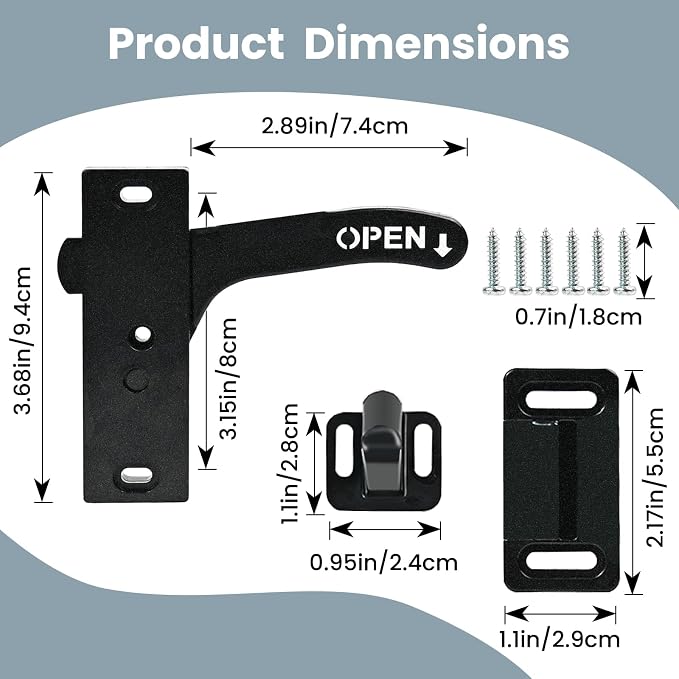 RV Screen Door Latch, Right Hand | Right-hand handle; - Image 2