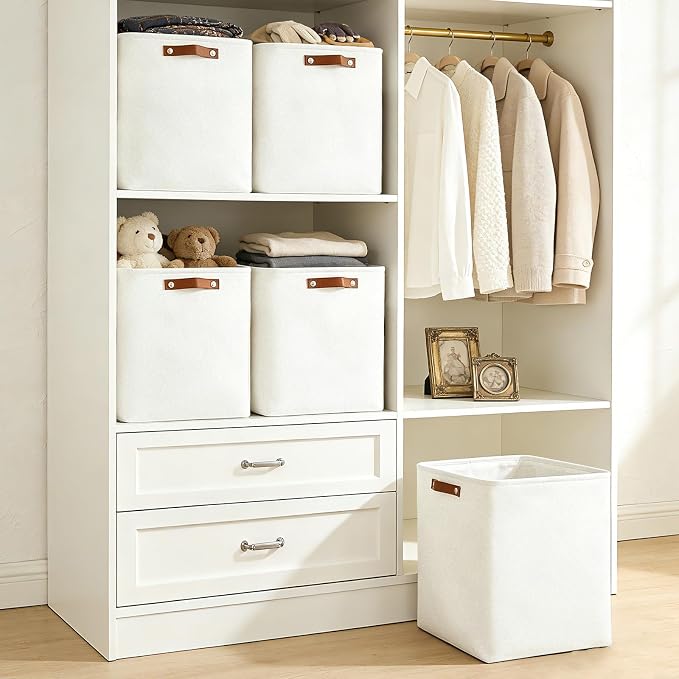 Large Fabric Storage Baskets | 50L Storage Bins, Decorative Linen Closet Baskets - Image 2
