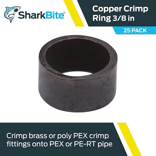 SharkBite 3/8 Inch Copper Crimp Rings, PEX Pipe - Image 2