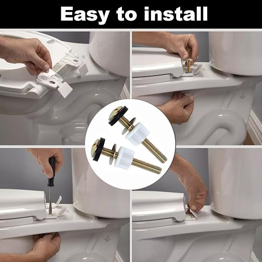 2 PCS Toilet Seat Screws Replacement Kit Universal Toilet Screw Set - Image 4