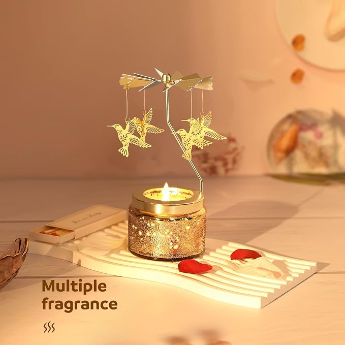 Curimama Unique Rotating Hummingbird Candle Gift Set - Image 2