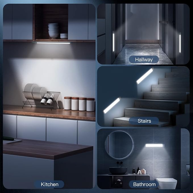 Under Cabinet Lighting, 14.7" Rechargeable Motion Sensor Light Indoor, 2 Pack - Image 8