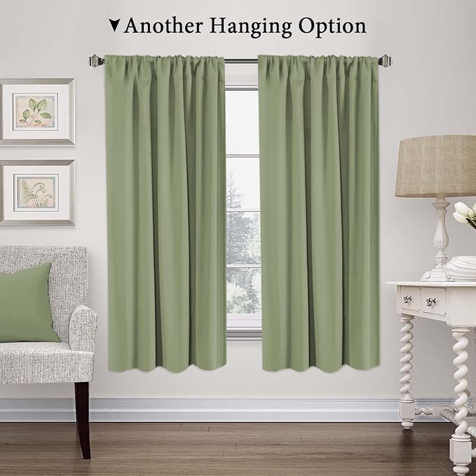 H.VERSAILTEX Blackout Tie Up Curtain 2 Panels Thermal Insulated Window Shade - Image 4