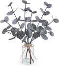 Bessol Artificial Eucalyptus Stems in Glass Vase by Bessol