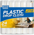12 x 9 Ft Drop Cloths – Plastic Sheeting & Painters Plastic Tarps by Tapix