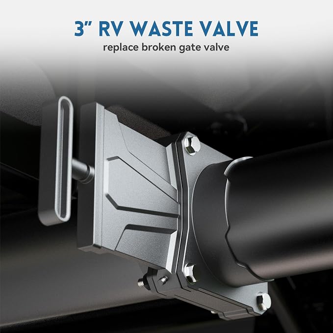 DUMPMAN RV Waste Gate Valve, 3 Inch Sewer Valve | 3" dump valve, water flow - Image 2