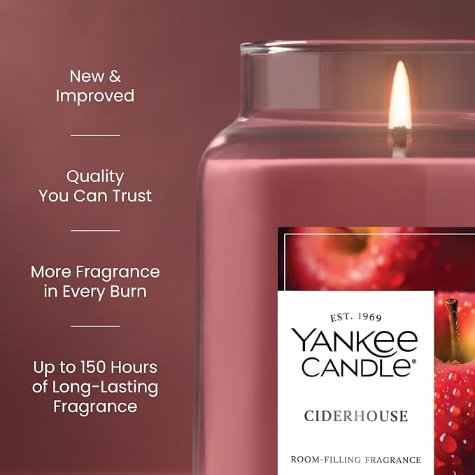 Yankee Candle Ciderhouse, Holiday Scented Candle, 22oz Large Jar - Image 3