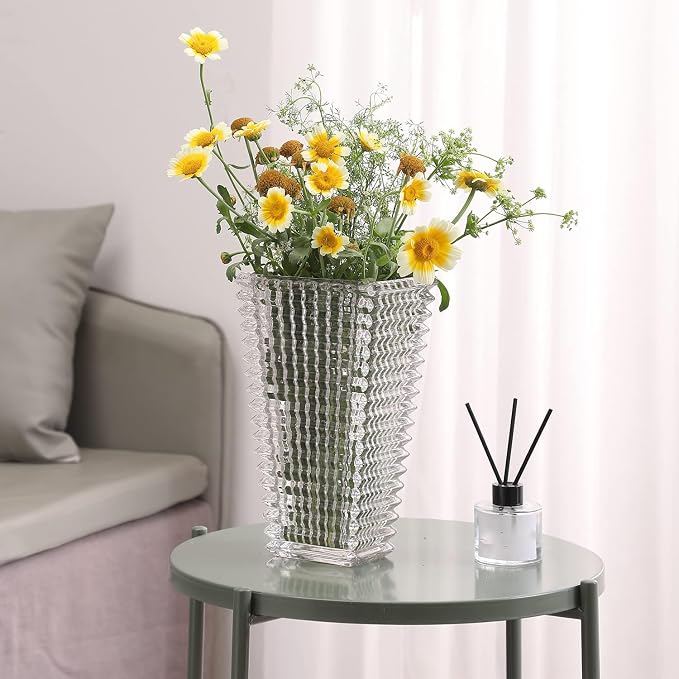 MCMCNCUIU Crystal Glass Vase, Large Crystal Vases - Image 9