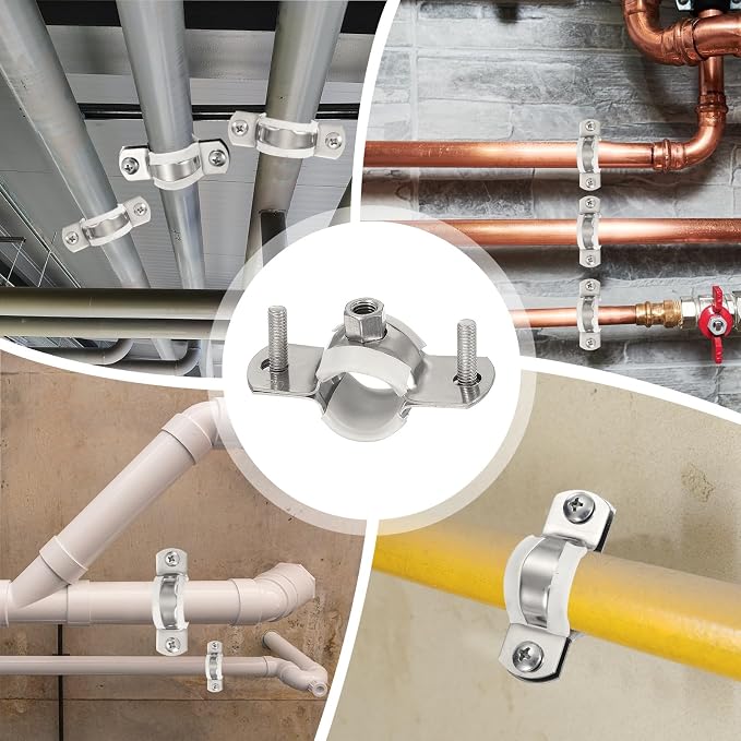 HARFINGTON 5pcs 201 Stainless Steel 1.9-2"/48-50mm Split Ring Pipe Hanger Pipe - Image 6