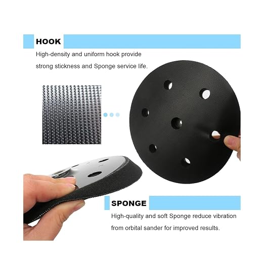 9inch 215mm Wall Polishing Backing Plate Replacement Sanding Pad - Image 5