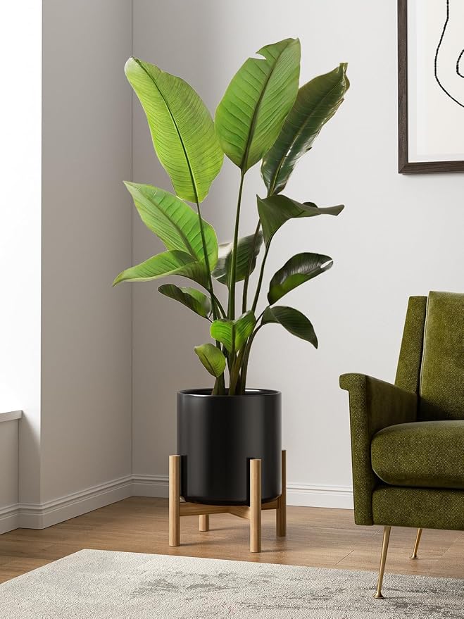 LE TAUCI 12 Inch Pot for Plants, Ceramic Planters for Indoor Plants, - Image 2
