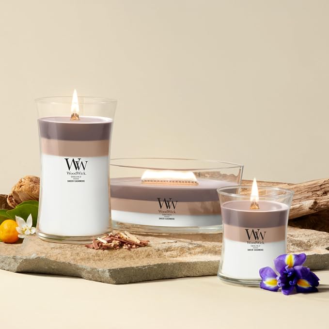 WoodWick Sheer Cashmere Ellipse Trilogy Candle - Image 8