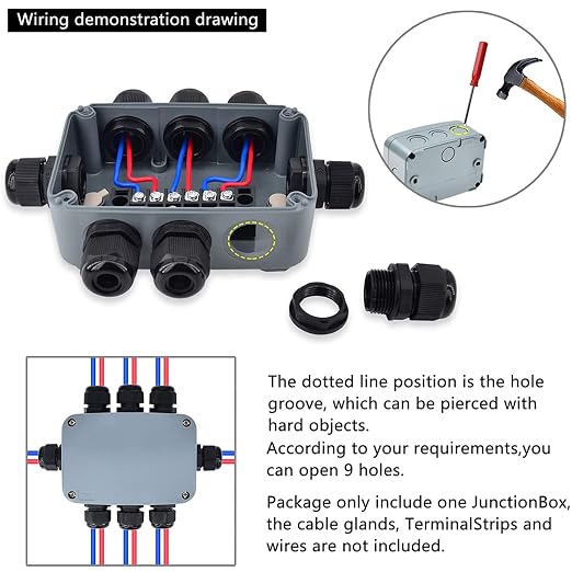 NineLeaf Outdoor Junction Box IP66 Waterproof Electrical Enclosure - Image 5