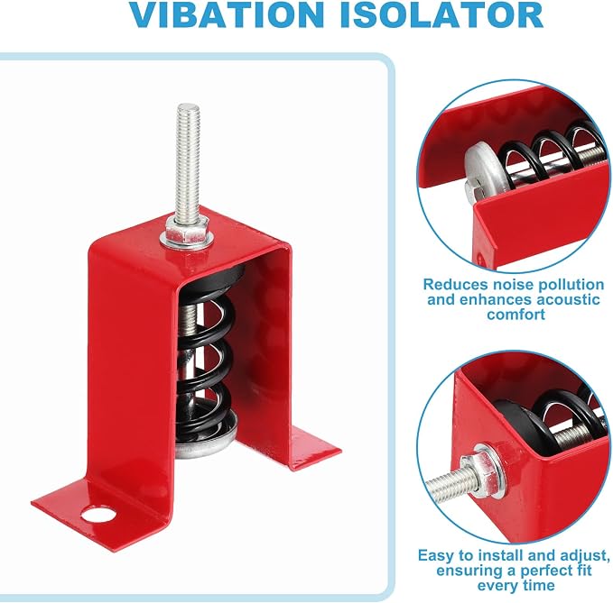 PATIKIL Ceiling Spring Vibration Isolator Hangers, 4 Pack 176lbs Mechanical - Image 3