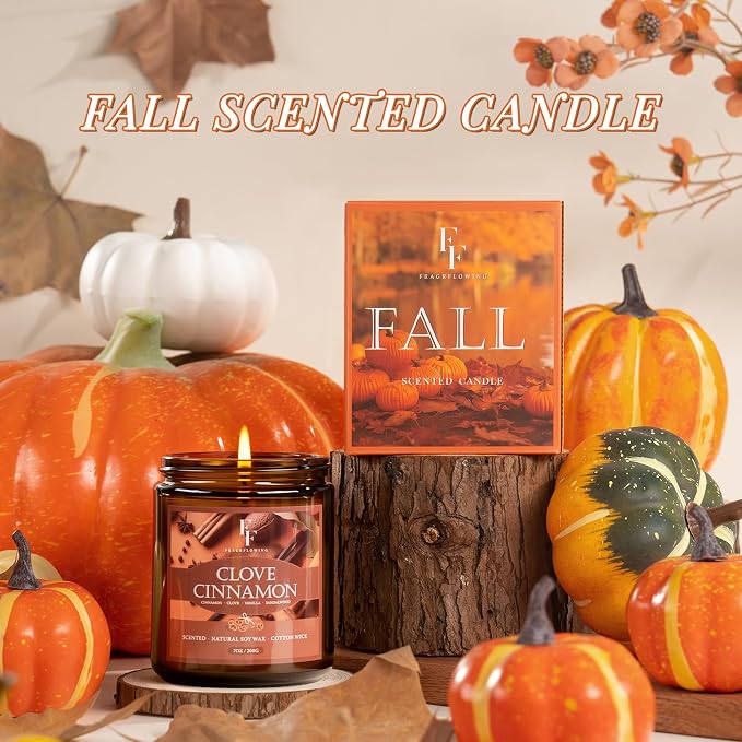 Fall Candle, Clove Cinnamon Scented Candles - Image 5