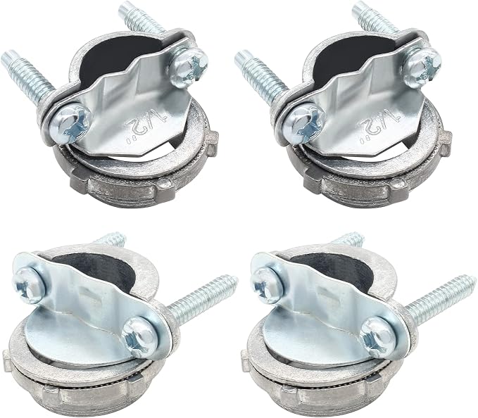 4 Pcs Clamp Cable Connectors, 1/2 Inch + 3/4 Inch by Kyuionty