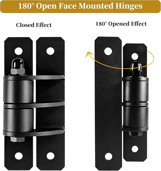 Heavy Duty Gate Hinges, 1100 Lbs Capacity and Sealed Built-in Ball Bearings | - Image 2