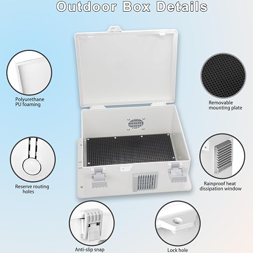 Outdoor Electrical Junction Box, Ventilation and Heat Dissipation ABS Plastic - Image 5