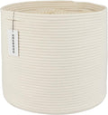 XUANGUO Cotton Rope Basket For Girls Boys Kids 16”X14” White | Baby Laundry by XUANGUO