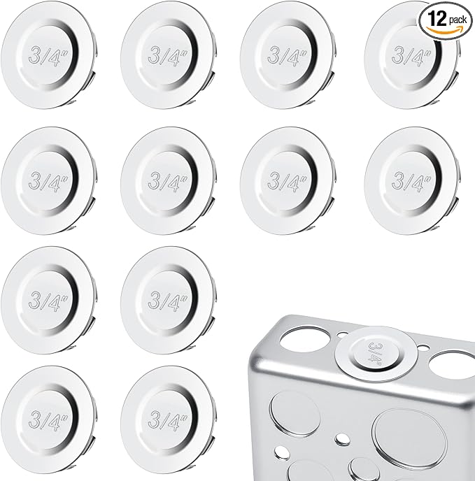 12 Pcs 3/4 Inch Knockout Plugs for Electrical Box Conduit Openings | Knockout by LITGURU