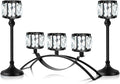 3 Arms Crystal Bowl Tealight Candelabra Votive Candle Stand, Wedding by KOLNLALA