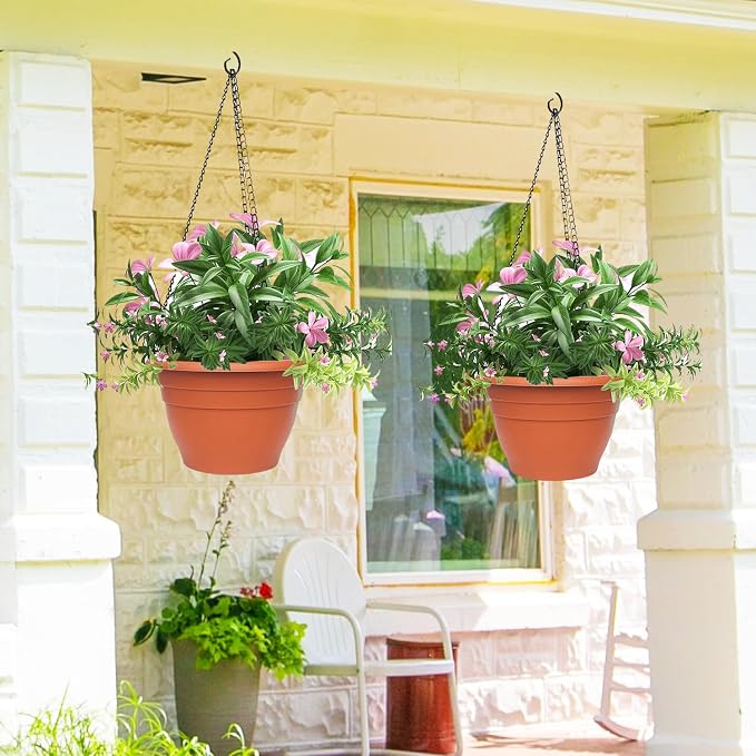 RooTrimmer 5 Pack 10 Inch Plant Pots Lightweight Planters - Image 5