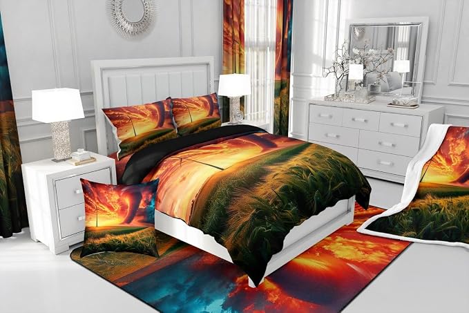 jejeloiu 3D Red Tornado Blackout Shades Window Treatments Natural Disaster - Image 7